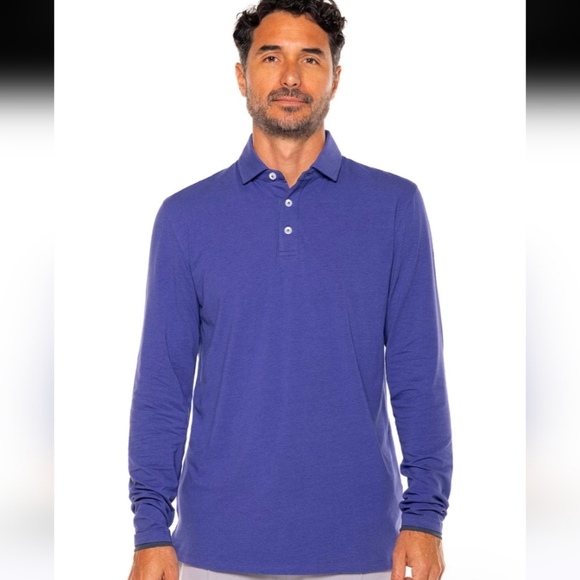 Coolibar Other - COOLIBAR Cobalt blue UPF 50+ activewear long sleeve polo. Size large
